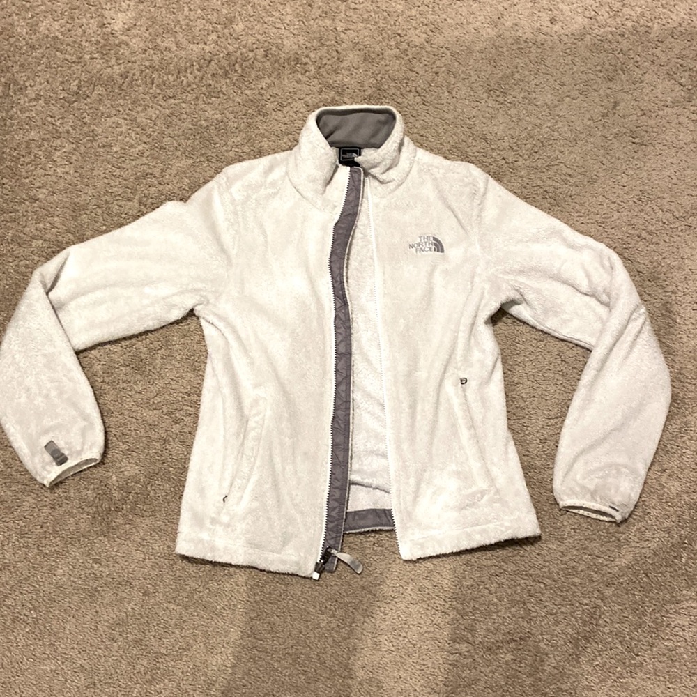 The North Face white soft jacket